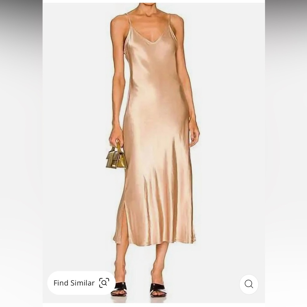 Enza Costa Bias Cut Maxi Dress, Sleeveless with Slit, Large